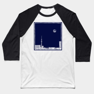 Tokyo Sky Tree by Night Baseball T-Shirt